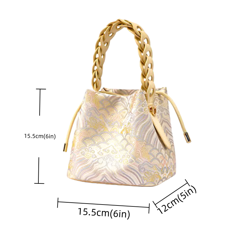 National style new Chinese brocade jacquard handbag
