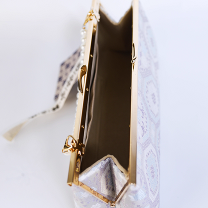 Intangible cultural heritage Zhuang brocade jacquard fabric unique ethnic style baguette bag