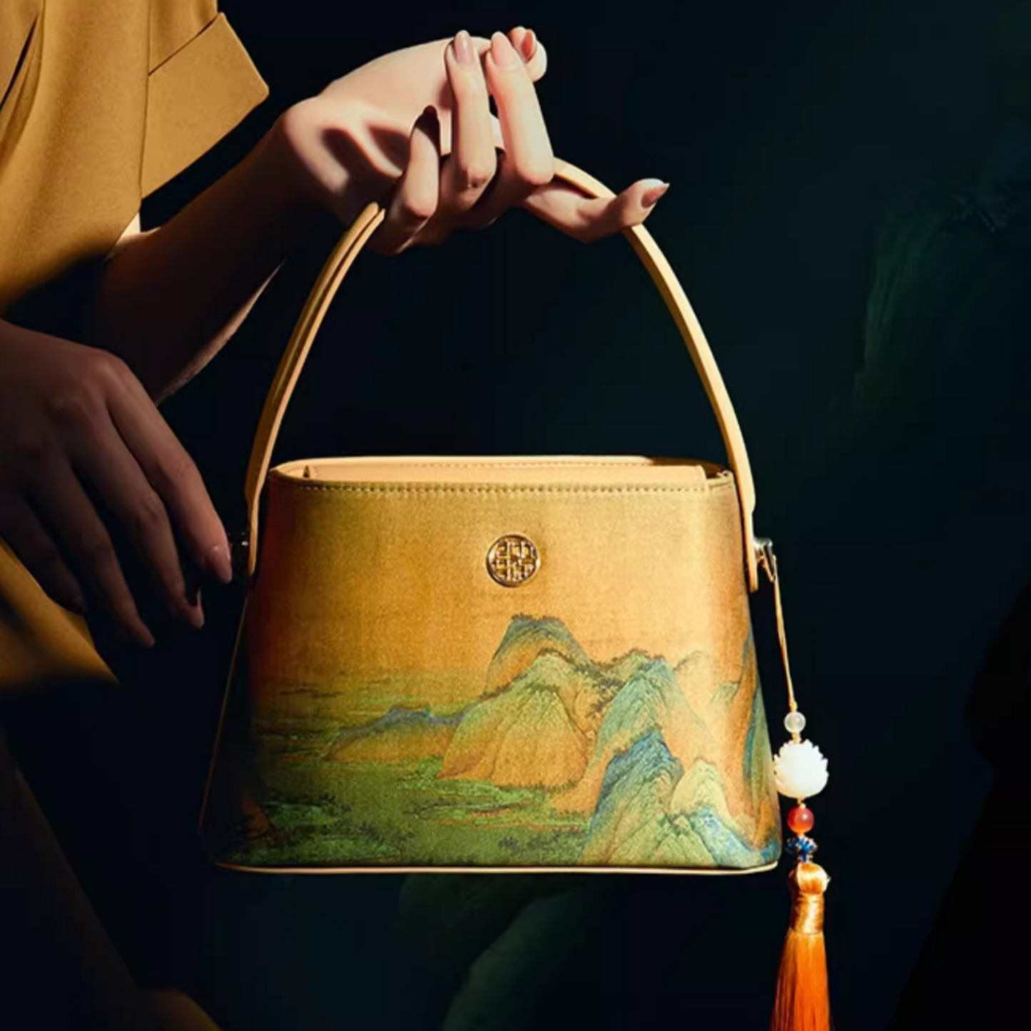 New Chinese mulberry silk handbag