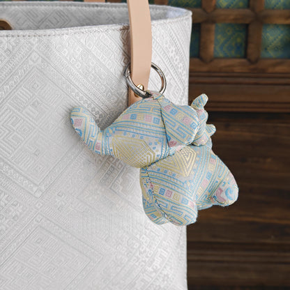 Guangxi intangible cultural heritage Zhuang brocade Dumbo handmade fabric characteristic Chinese style cartoon pendant