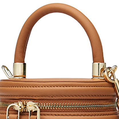 Songjin Sihe Ruyi New Chinese Style Brown Handheld Crossbody Bucket Bag