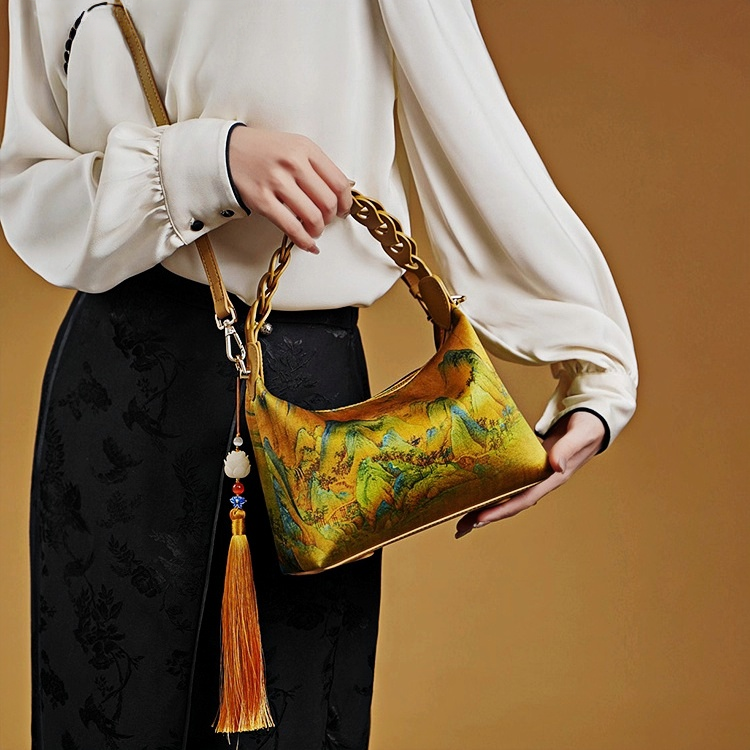 New Chinese style mulberry silk handbag