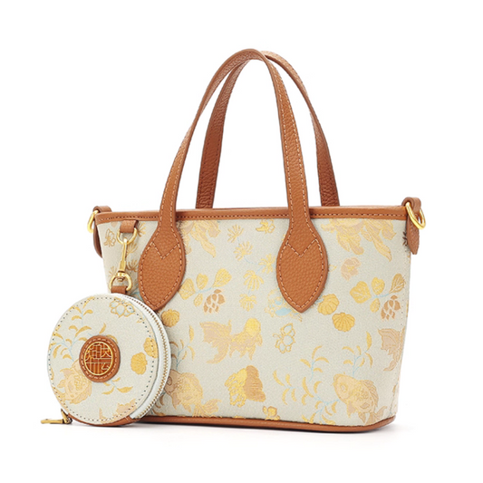 Intangible Cultural Heritage Song Dynasty Brocade Embroidered Flower Tote Bag