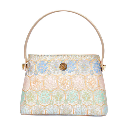 Intangible cultural heritage Song Dynasty brocade pattern brocade turtleback pattern new Chinese style crossbody handbag bucket bag for women