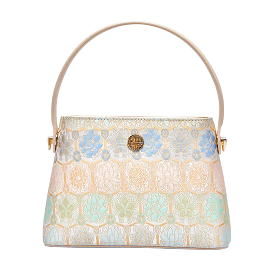 Intangible cultural heritage Song Dynasty brocade pattern brocade turtleback pattern new Chinese style crossbody handbag bucket bag for women