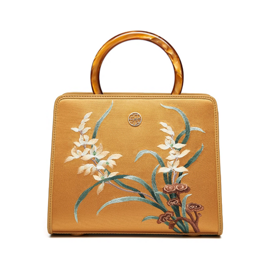 Handmade Suzhou embroidery Zhilan Yushu new Chinese style one-shoulder crossbody handbag small square bag for women