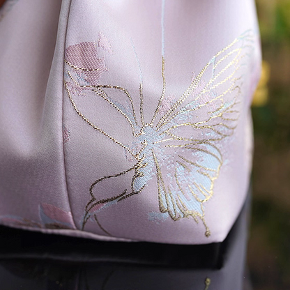 Songjin light pink retro hand-held crossbody mobile phone bucket bag