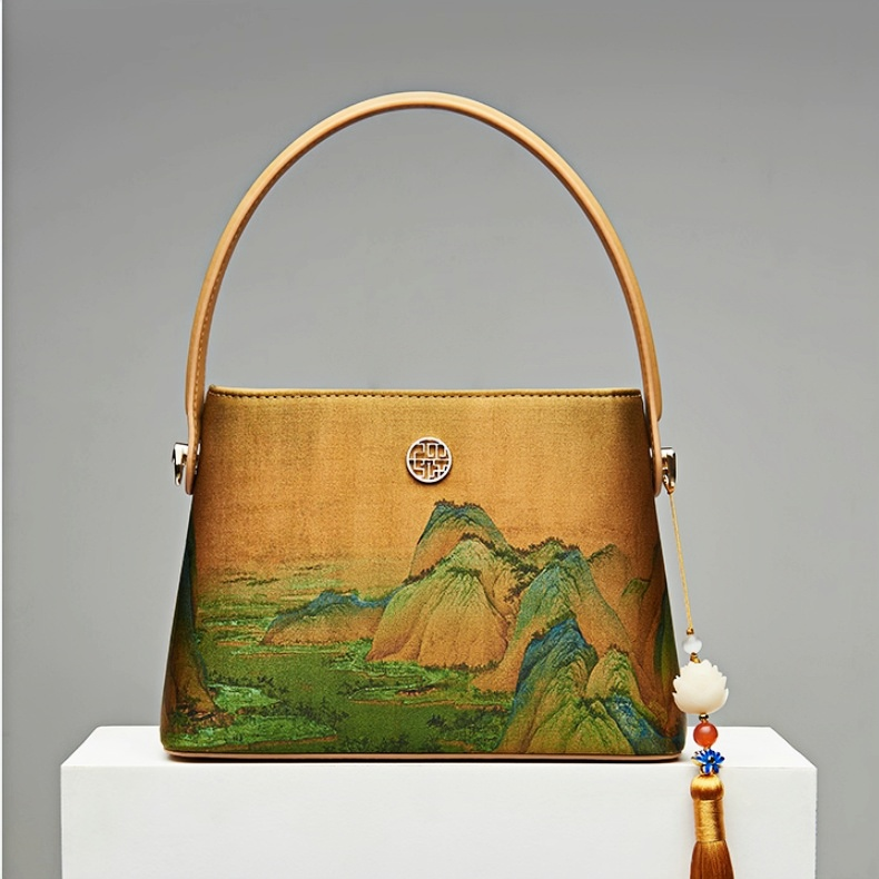 New Chinese mulberry silk handbag