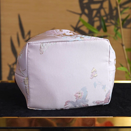 Songjin light pink retro hand-held crossbody mobile phone bucket bag
