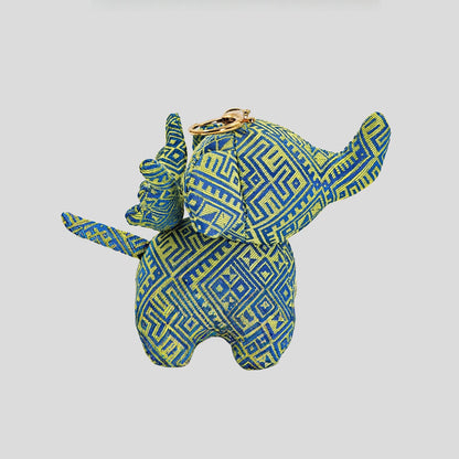 Guangxi intangible cultural heritage Zhuang brocade Dumbo handmade fabric characteristic Chinese style cartoon pendant