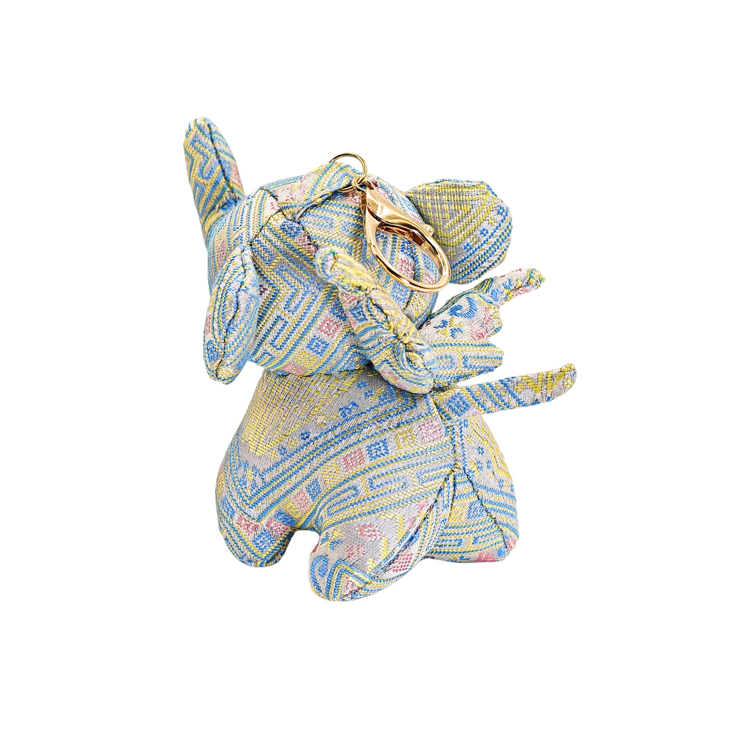 Guangxi intangible cultural heritage Zhuang brocade Dumbo handmade fabric characteristic Chinese style cartoon pendant