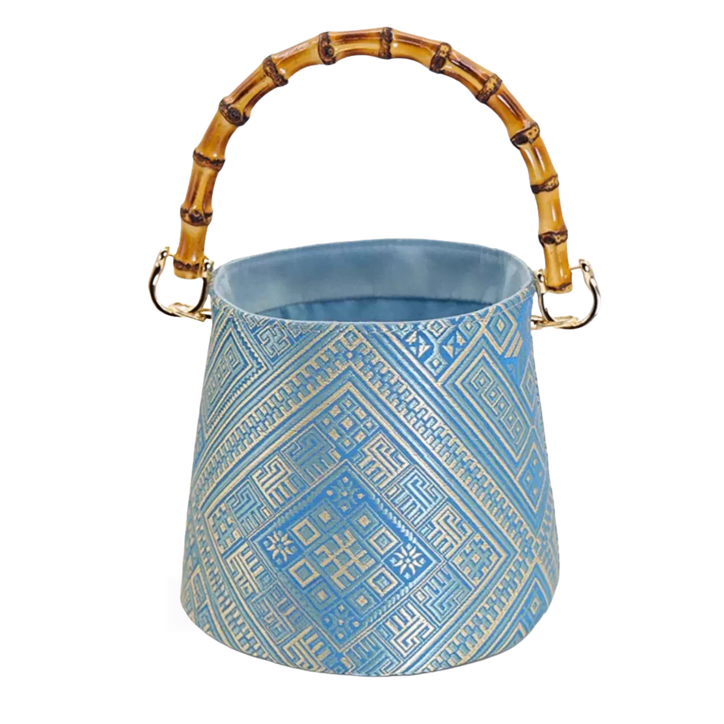 Guangxi Zhuang Brocade Bamboo Bunny Ear Bucket Bag Cute Handbag Crossbody Bag