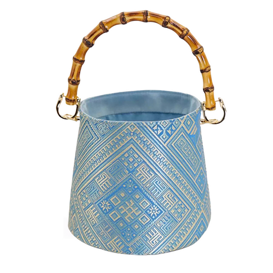 Guangxi Zhuang Brocade Bamboo Bunny Ear Bucket Bag Cute Handbag Crossbody Bag