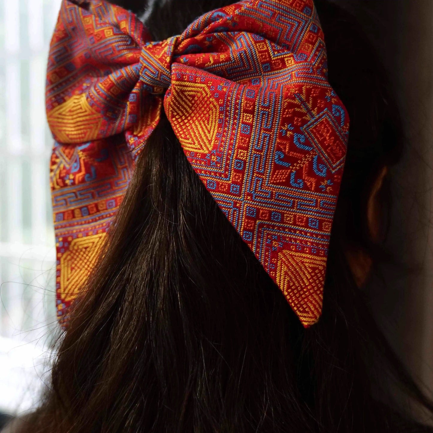 Zhuang brocade butterfly hairpin three-dimensional handmade spring hairpin headdress