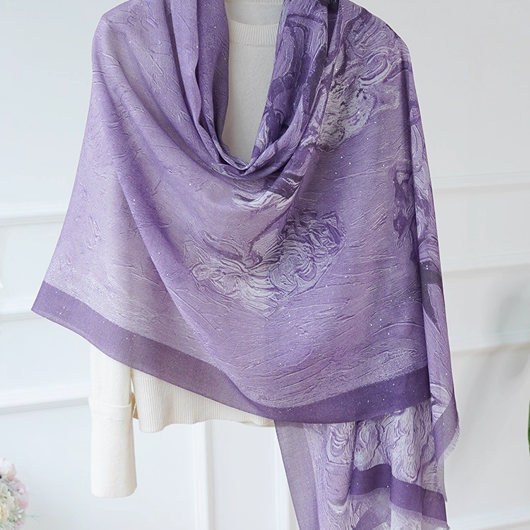 White rose scarf shawl