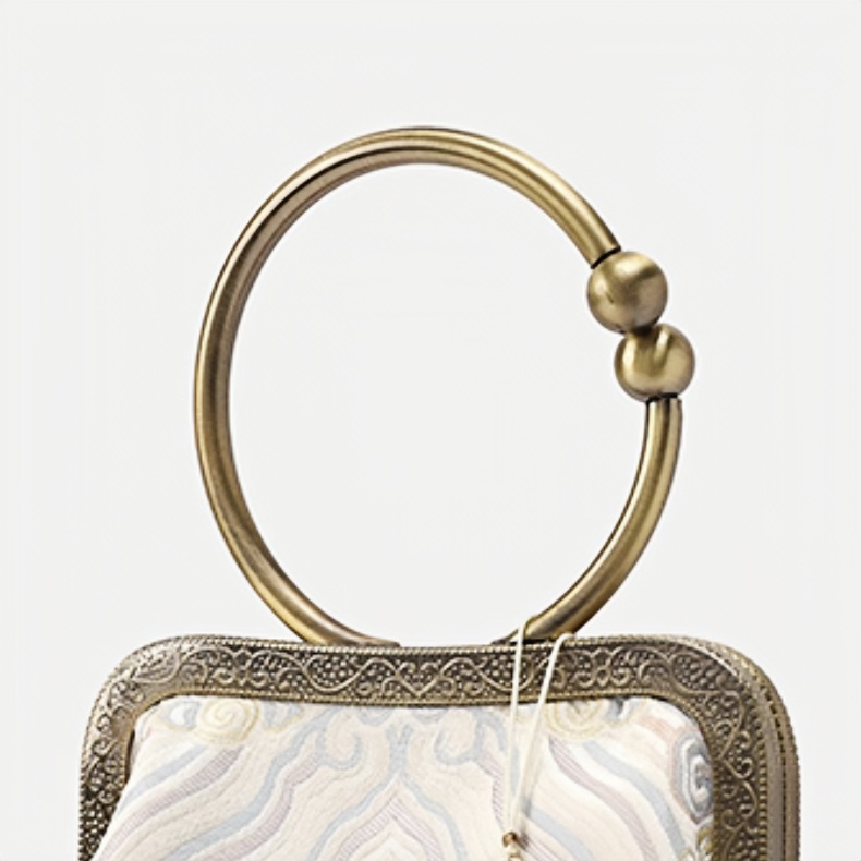 New Chinese style white embroidered handbag