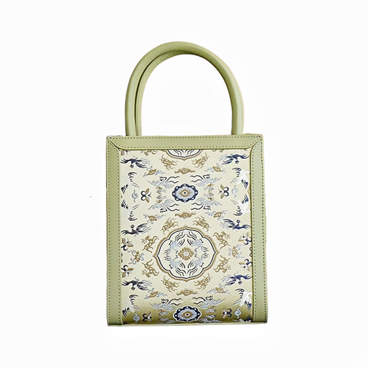 Crane and Deer Spring Intangible Cultural Heritage Song Brocade Women's Silk Handbag