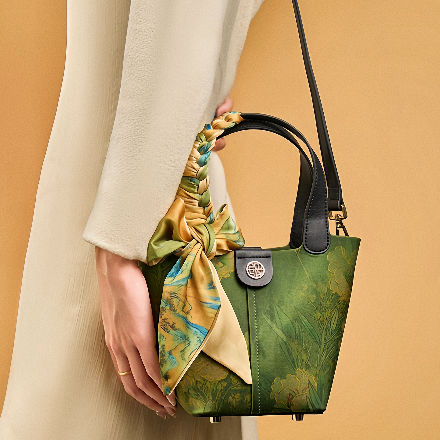Xiangyunsha printed handbag