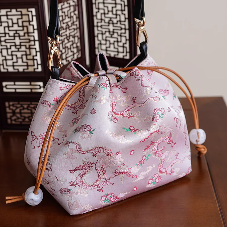 Songjin new Chinese style women's bag retro hand-held crossbody mobile phone bucket bag