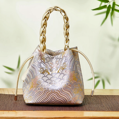 National style new Chinese brocade jacquard handbag