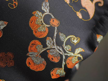Songjin silk persimmon cat bamboo handbag