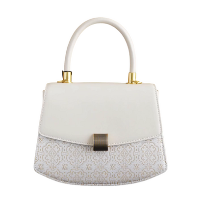 Intangible Cultural Heritage Song Brocade White Dingsheng Pattern Handbag