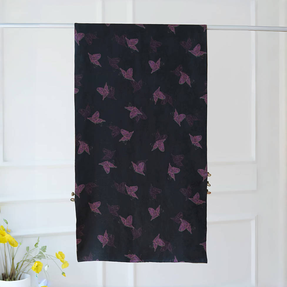 Song Dynasty Lotus Scene Xiangyunsha Flower Compass Buckle Silk Double-sided Double-layer Mulberry Silk Shawl Small Waistcoat Gift Scarf