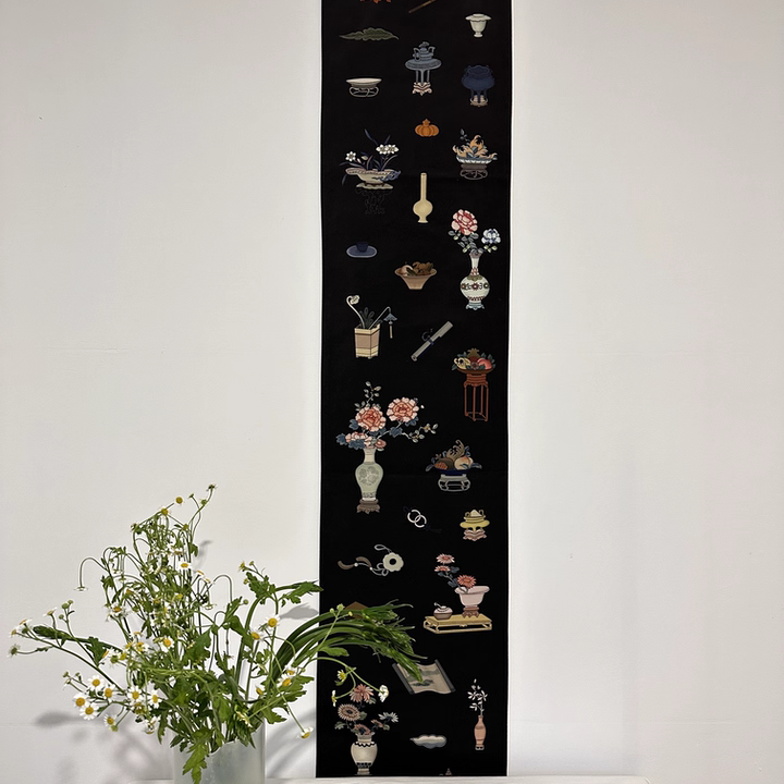 Medieval style new Chinese style Bogutu traditional pattern dining table runner