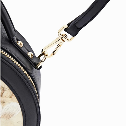 Handmade Suzhou embroidery ink fragrance lotus shadow new Chinese style one-shoulder crossbody handbag small round bag for women