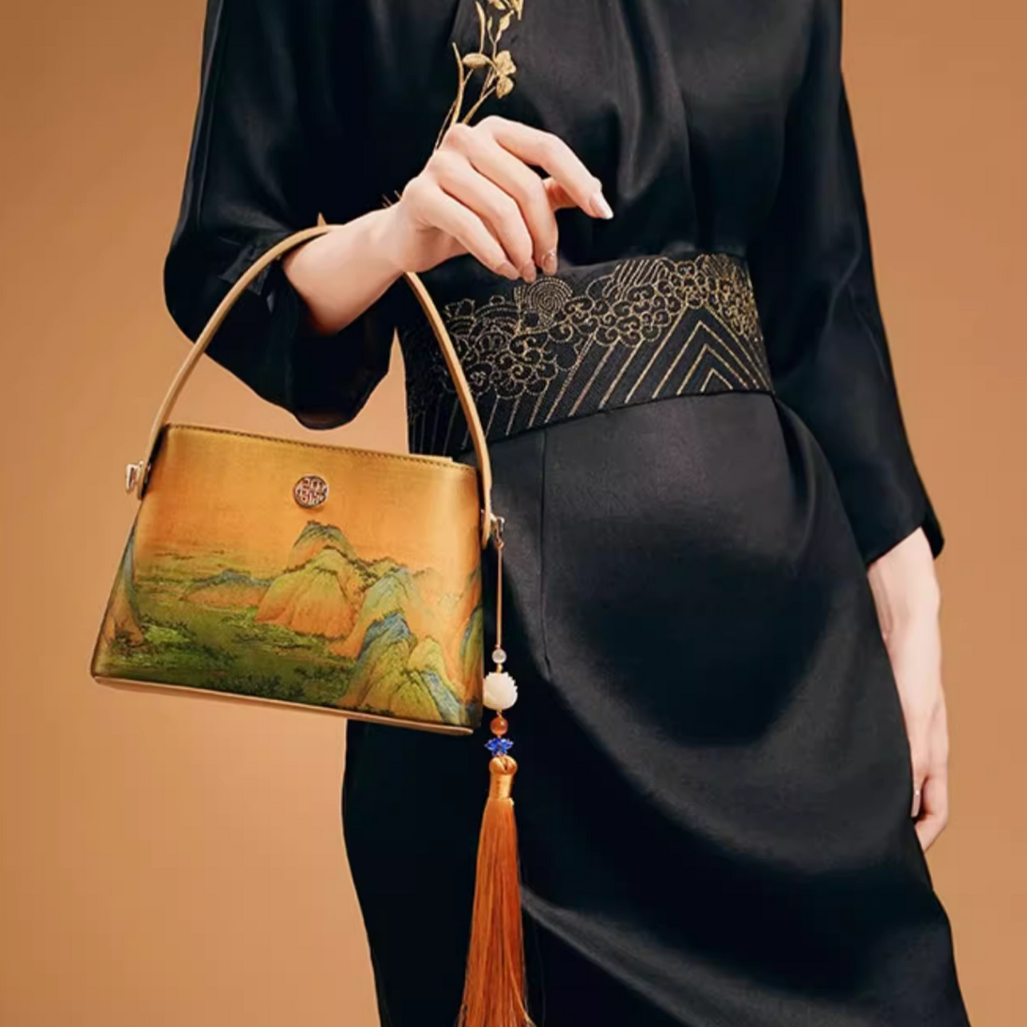 New Chinese mulberry silk handbag