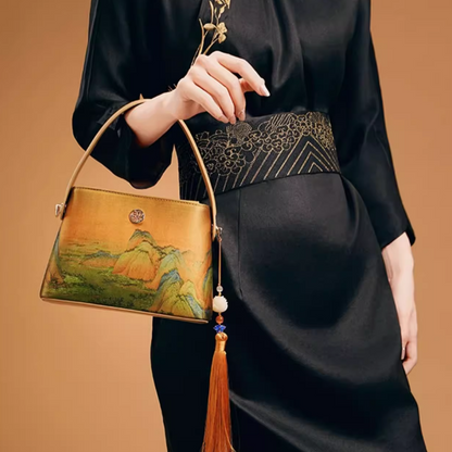 New Chinese mulberry silk handbag
