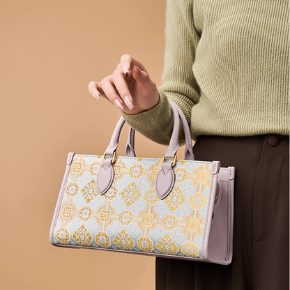 Intangible Cultural Heritage Gold Weaving Song Brocade Handbag Lanjin Sihe Ruyi Pattern Bag New Chinese Style Shoulder Bag for Women