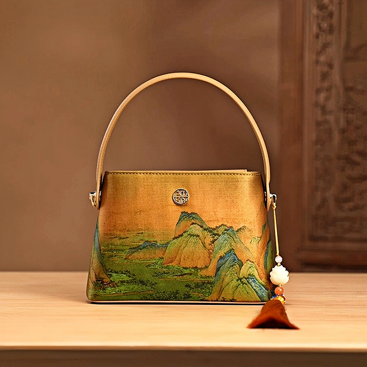 New Chinese mulberry silk handbag