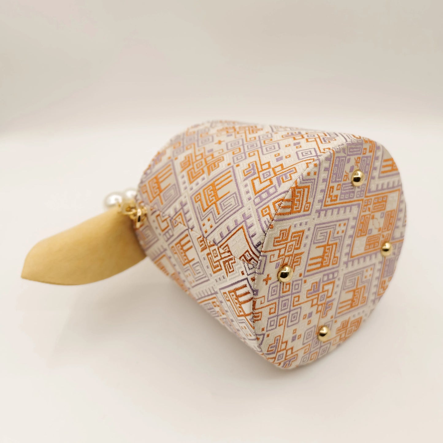 Guangxi Zhuang Brocade Rabbit Ear Pearl Bucket Bag Cute Handbag Crossbody Bag