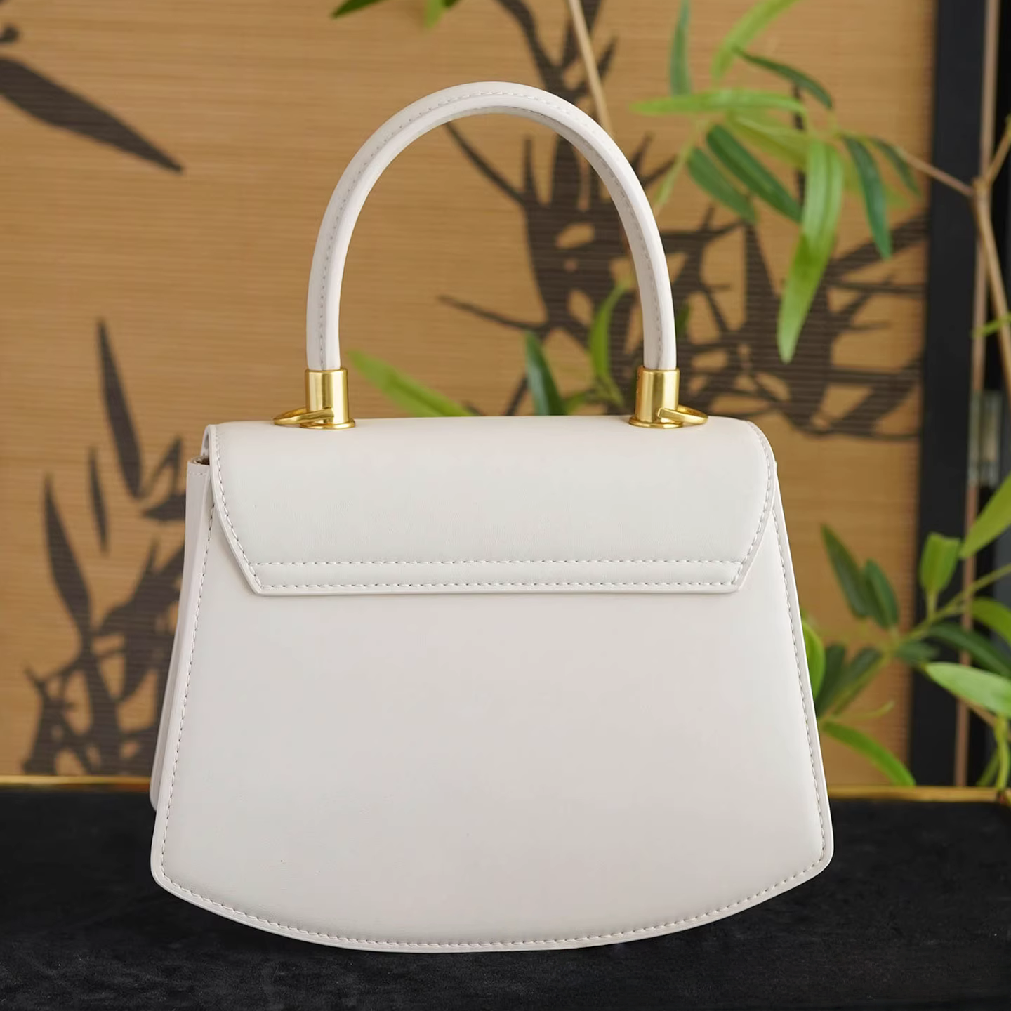Intangible Cultural Heritage Song Brocade White Dingsheng Pattern Handbag