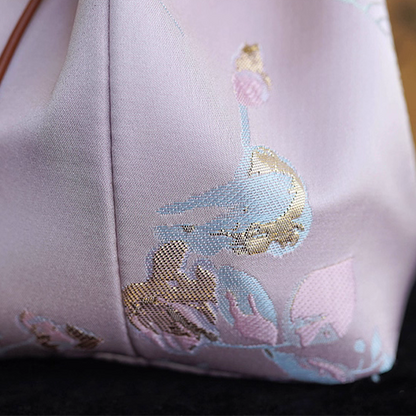 Songjin light pink retro hand-held crossbody mobile phone bucket bag