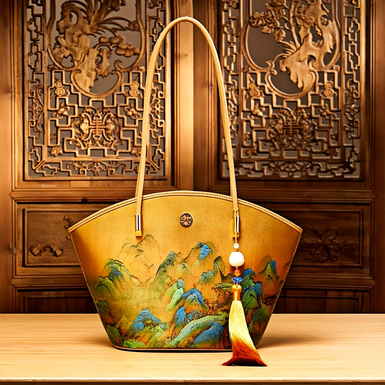 New Chinese style brocade jacquard handbag