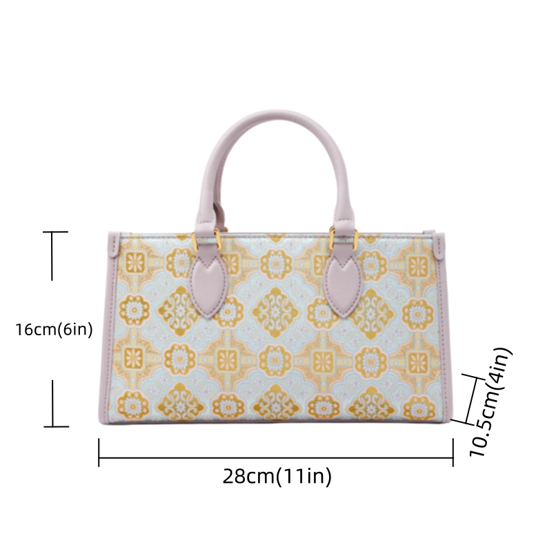 Intangible Cultural Heritage Gold Weaving Song Brocade Handbag Lanjin Sihe Ruyi Pattern Bag New Chinese Style Shoulder Bag for Women