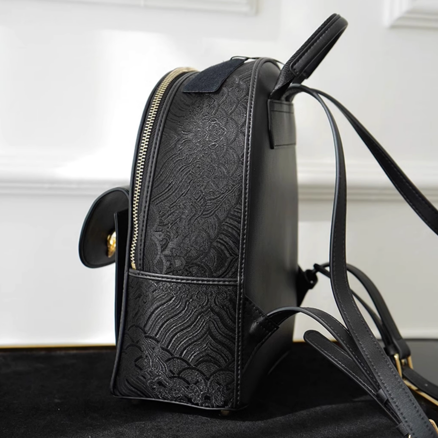 Seawater River Cliff Pattern Backpack Intangible Cultural Heritage Yunjin Zipper New Chinese Style Women's National Style Casual Bag