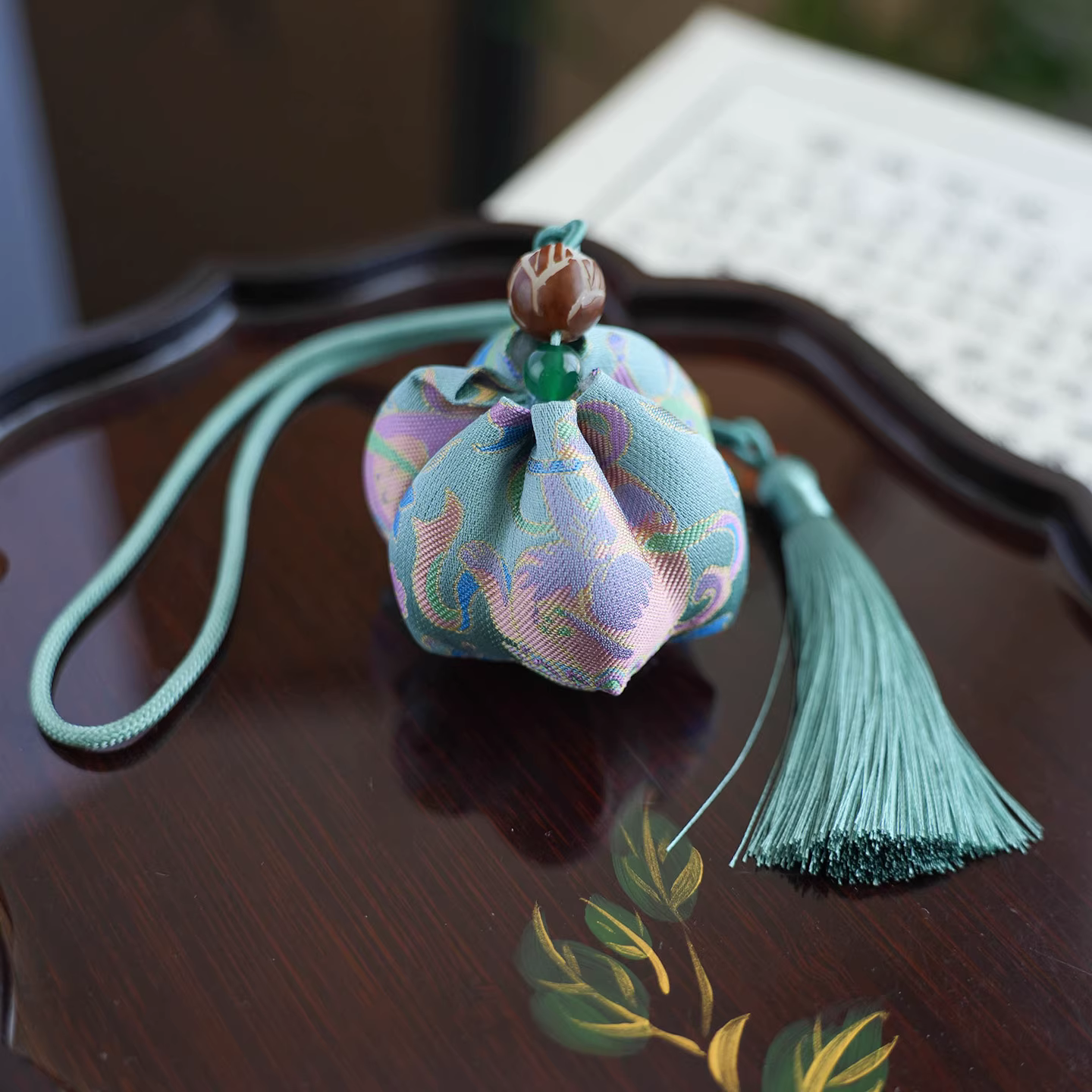 Intangible Cultural Heritage Song Brocade Lotus Sachet Pendant