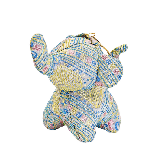 Guangxi intangible cultural heritage Zhuang brocade Dumbo handmade fabric characteristic Chinese style cartoon pendant