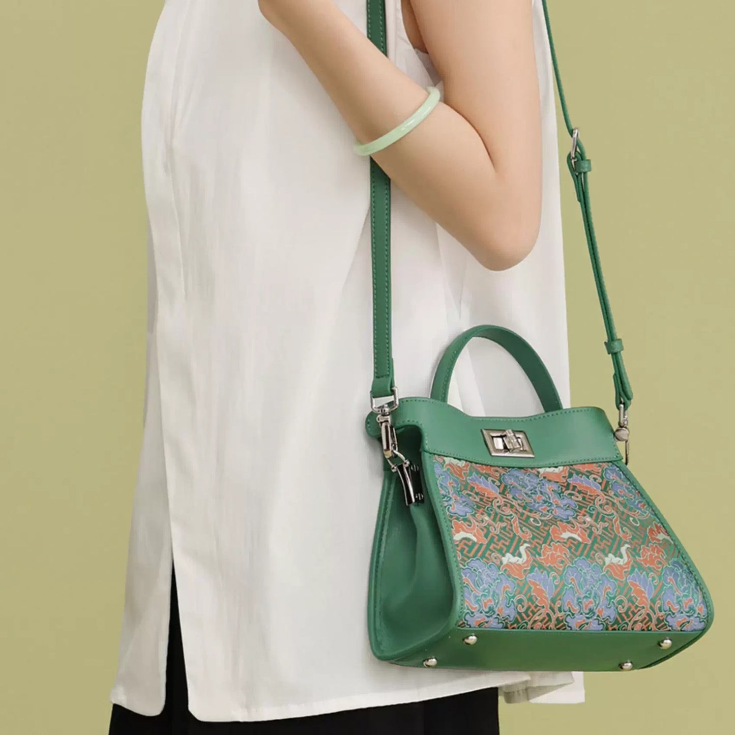 Intangible Cultural Heritage Song Brocade Embroidery Shoulder Crossbody Bag
