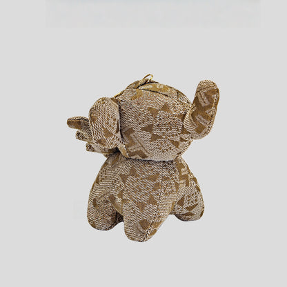 Guangxi intangible cultural heritage Zhuang brocade Dumbo handmade fabric characteristic Chinese style cartoon pendant