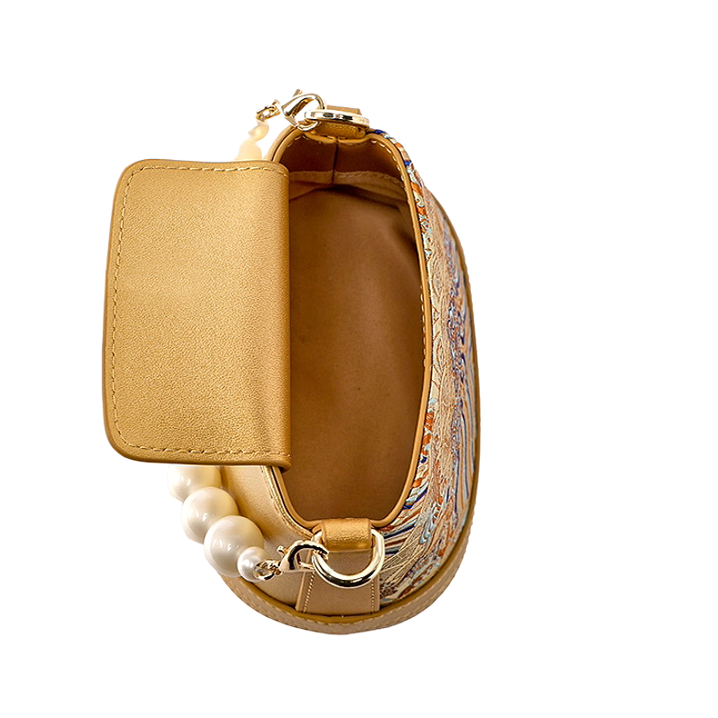 New Chinese style bead chain handbag