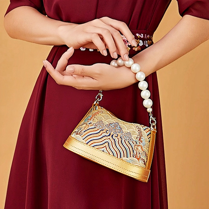 New Chinese style bead chain handbag