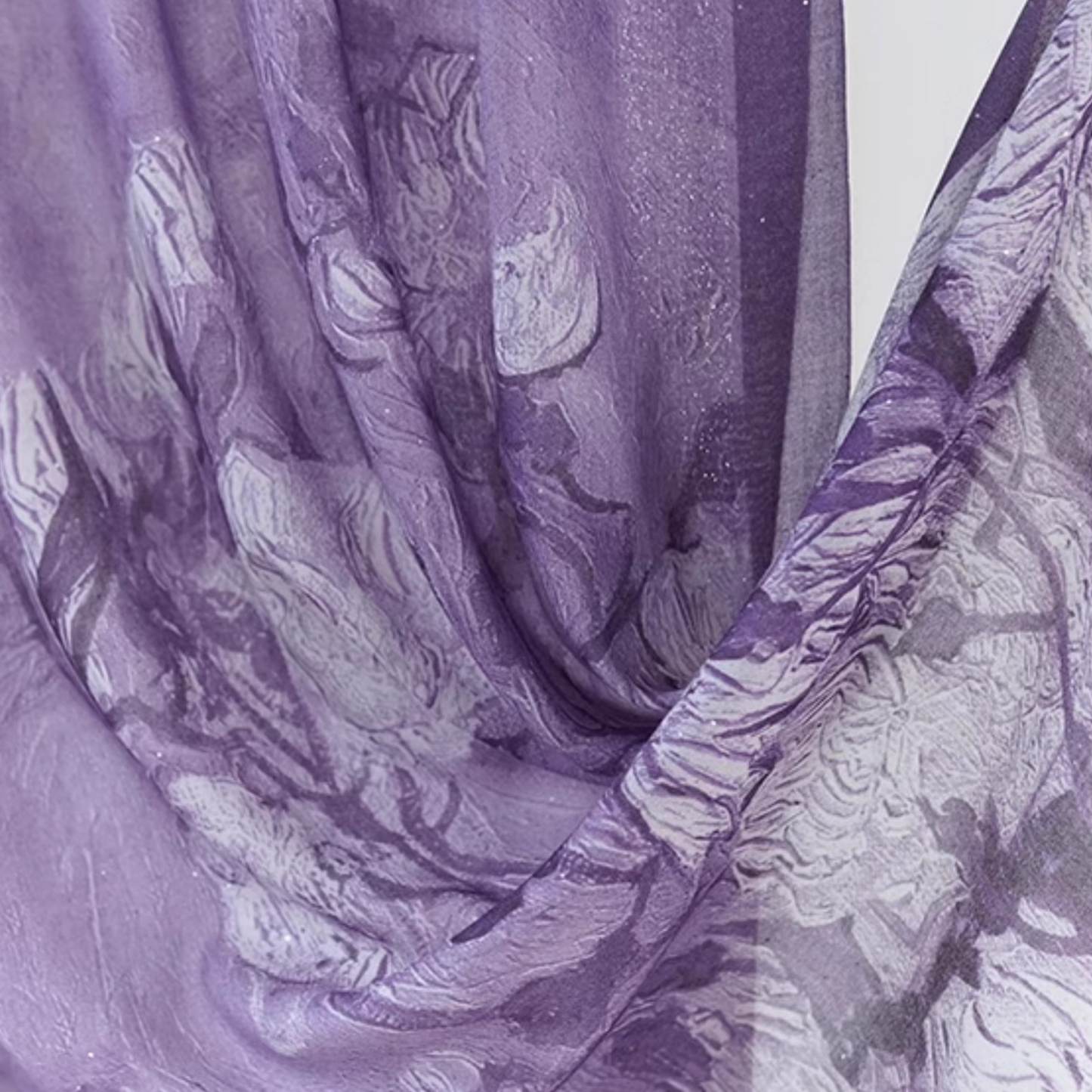 White rose scarf shawl
