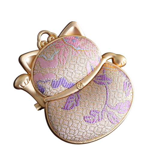 Song Brocade Silk Lucky Cat Brooch