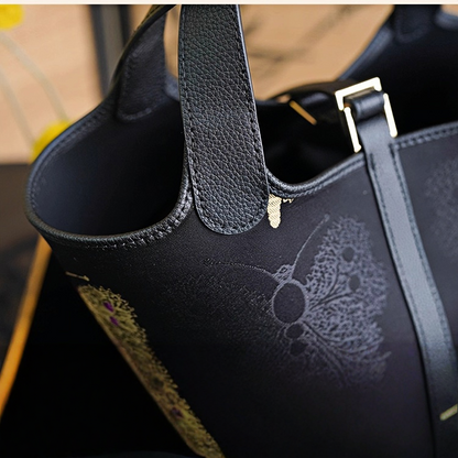 Songjin Handbag New Chinese Style Red Gold Butterfly Lock Bag