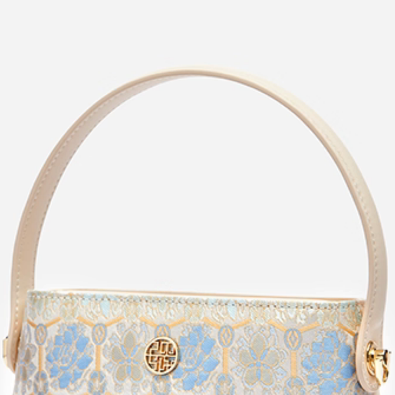 Intangible cultural heritage Song Dynasty brocade pattern brocade turtleback pattern new Chinese style crossbody handbag bucket bag for women