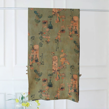 Song Dynasty Lotus Scene Xiangyunsha Flower Compass Buckle Silk Double-sided Double-layer Mulberry Silk Shawl Small Waistcoat Gift Scarf